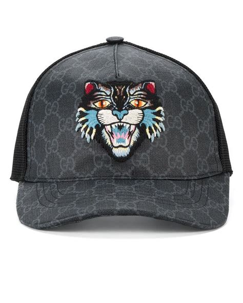 gucci angry cat print hat|Gucci pet collection.